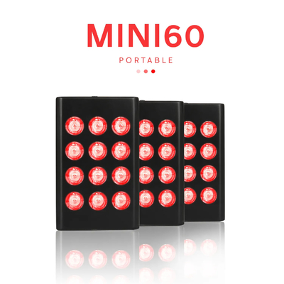 MINI 60 660nm 850nm रेड इन्फ्रारेड एलईडी लाइट थेरेपी डिवाइस फेशियल स्किन केयर एंटी एजिंग