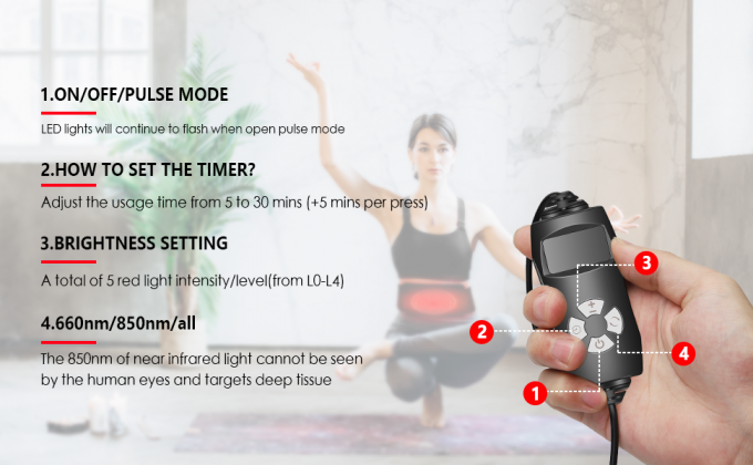 वजन घटाने 850nm एलईडी लाइट थेरेपी मशीन इन्फ्रारेड लाइट बॉडी पैड रैप बेल्ट 1